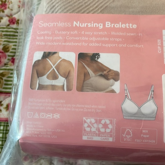 Destination Maternity Seamless Nursing Bralette Bra (Size XXXL) NEW! Light Taupe - Picture 5 of 6